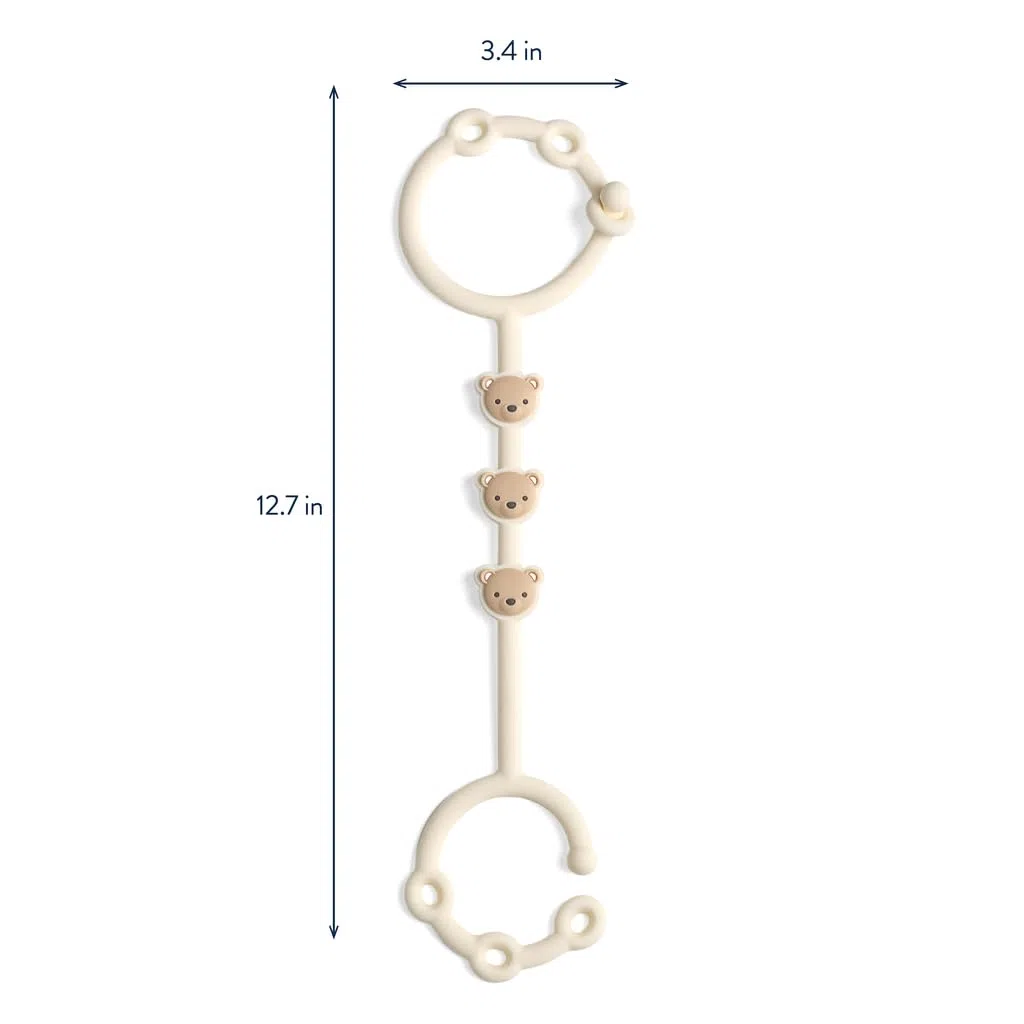 Itzy Ritzy Toy & Snack Cup Strap - Cinghia regolabile per tenere i giocattoli del bambino, massaggiagengive e tazze snack nelle vicinanze - Silicone senza BPA - Legatura per passeggini, seggioloni e