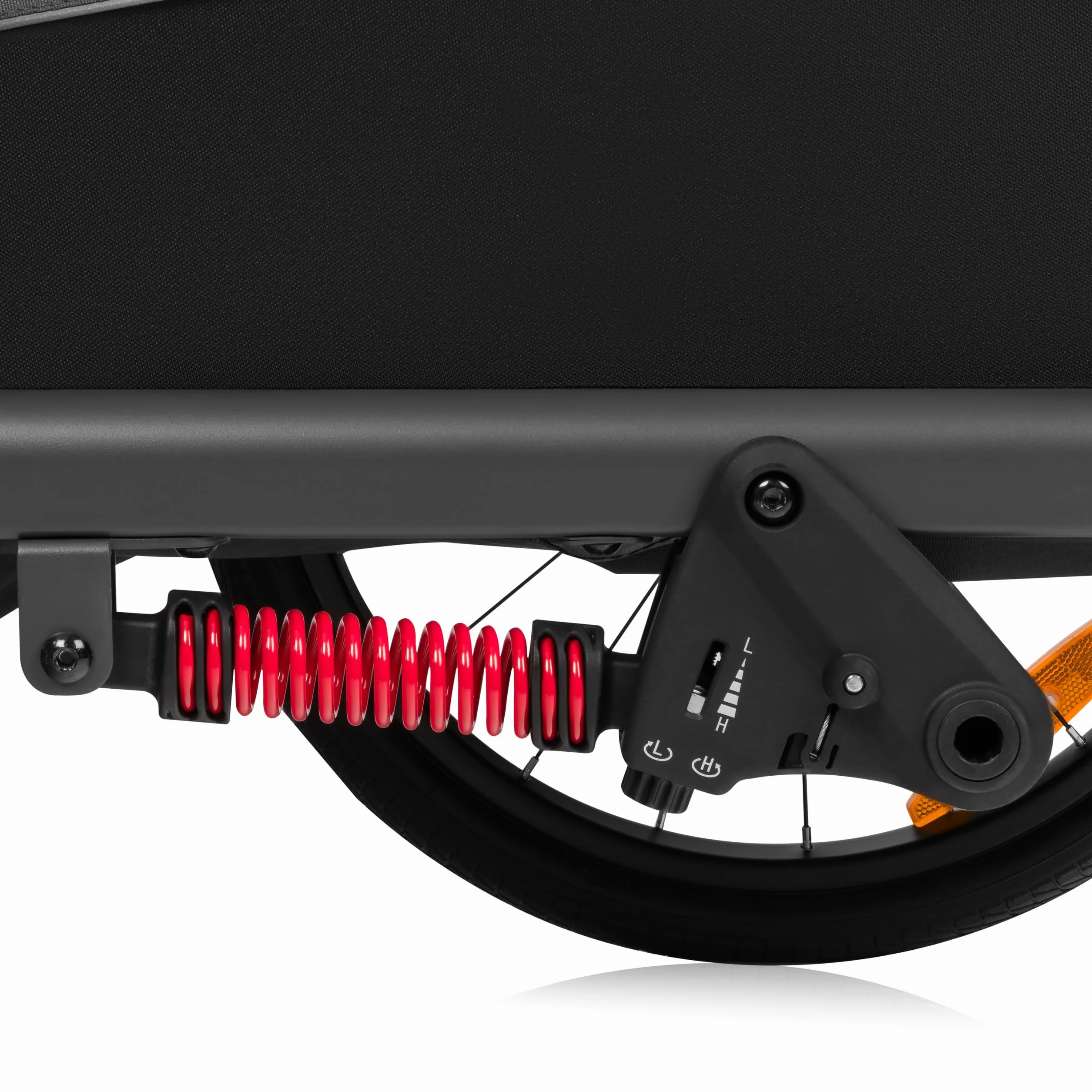 LIONELO CAMA Rimorchio per bicicletta 2 in 1 con funzione passeggino per 2 bambini 22 kg sospensioni ruote grandi tettuccio impermeabile