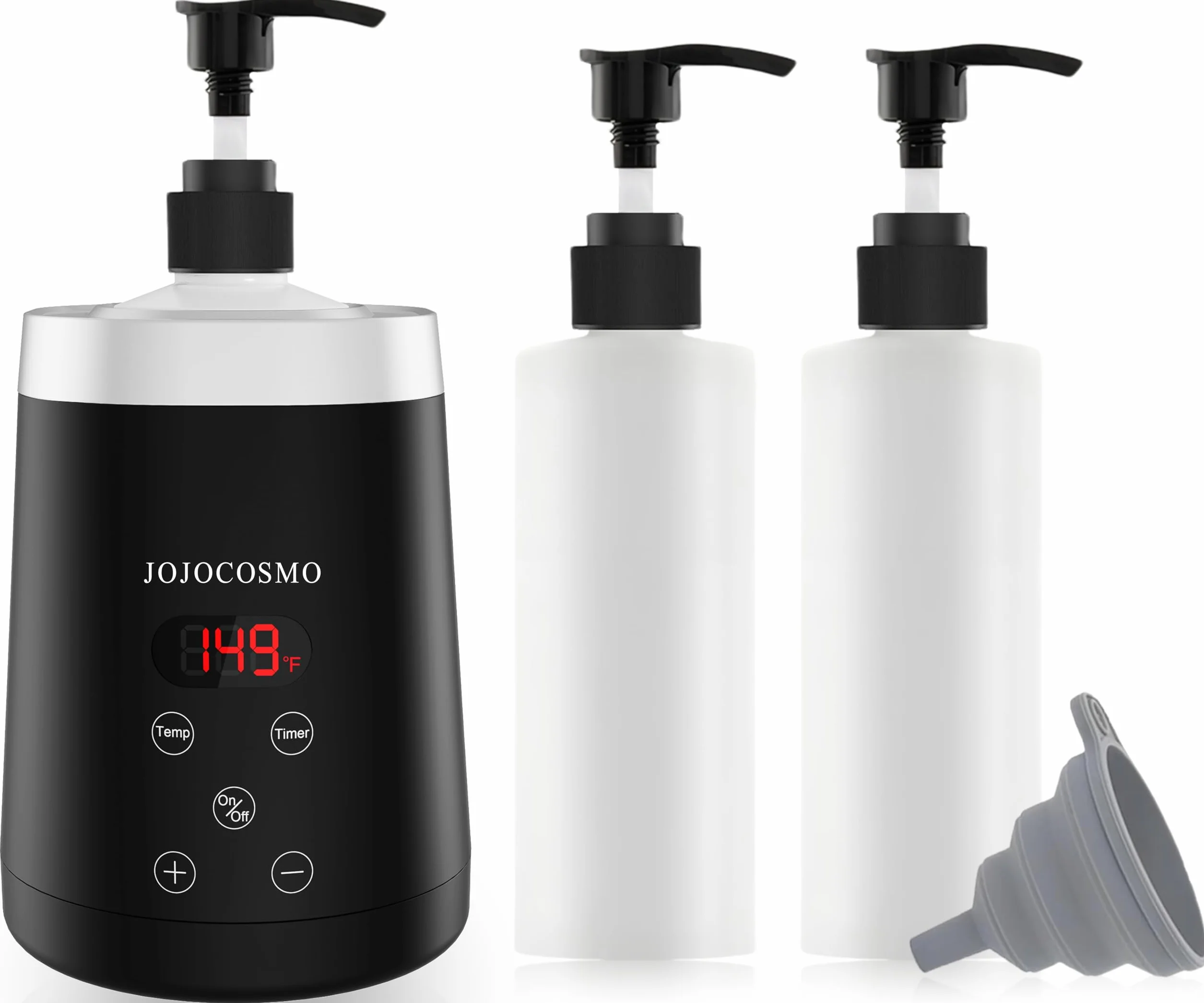 Scaldasalviette per Olio da Massaggio con Due Dispenser, 86℉-149℉, per Salone di Bellezza, Casa, Spa, Nero