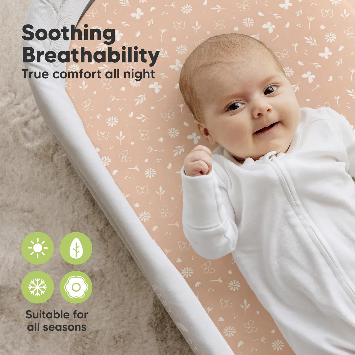 2 confezioni di lenzuola organiche per culla per neonati, per ragazze e ragazzi - 100% lenzuola per materasso per culla in cotone, compatibili con Halo Bassinest Swivel Sleeper, Graco, Baby Delight