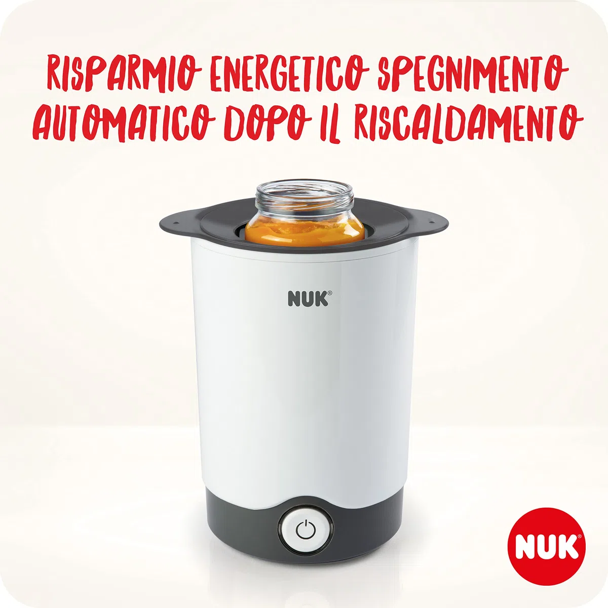 NUK Thermo Express scaldabiberon | Riscalda delicatamente cibi liquidi e pappe in 90 secondi | Spegnimento automatico | Cestello estraibile per una semplice rimozione | Spina europea a 2 poli