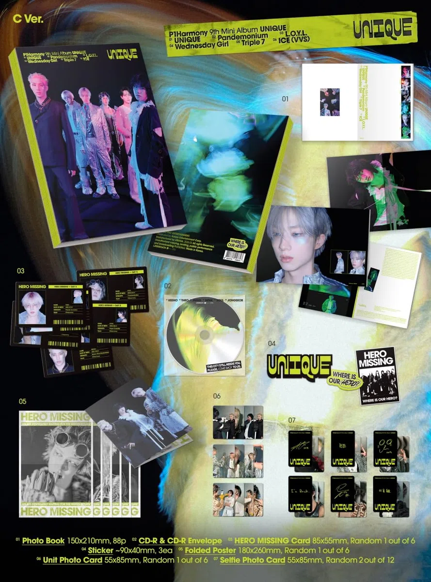 P1Harmony [ UNICO ] 9° Mini Album Fotolibro Versione (C Ver.)