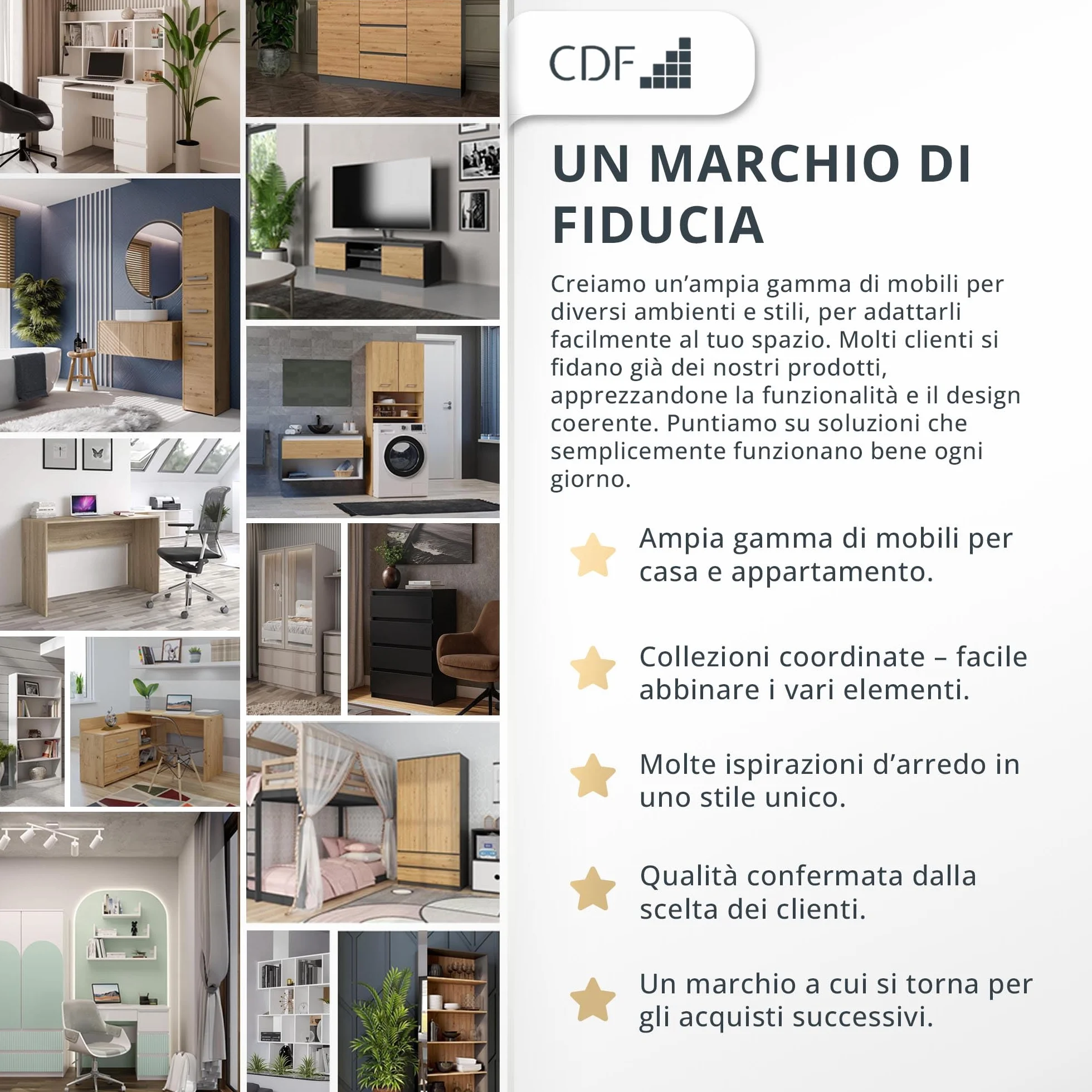 CDF Armadio Camera da Letto 90 cm 2 Ante 2 Cassetti Rovere Sonoma