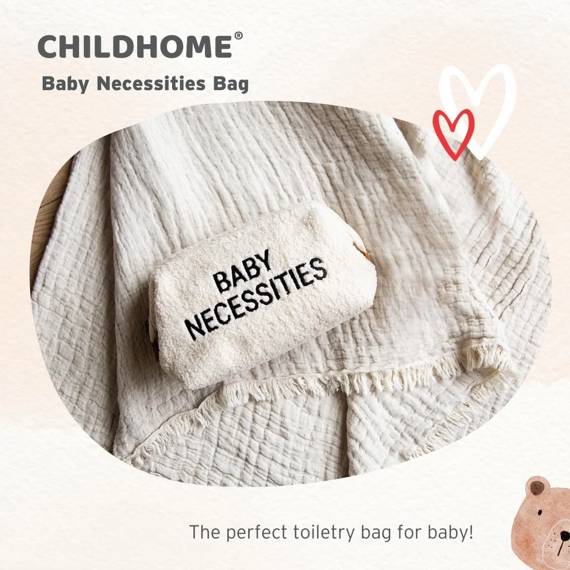 CHILDHOME Astuccio da toilette per neonato teddy beige idrorepellente