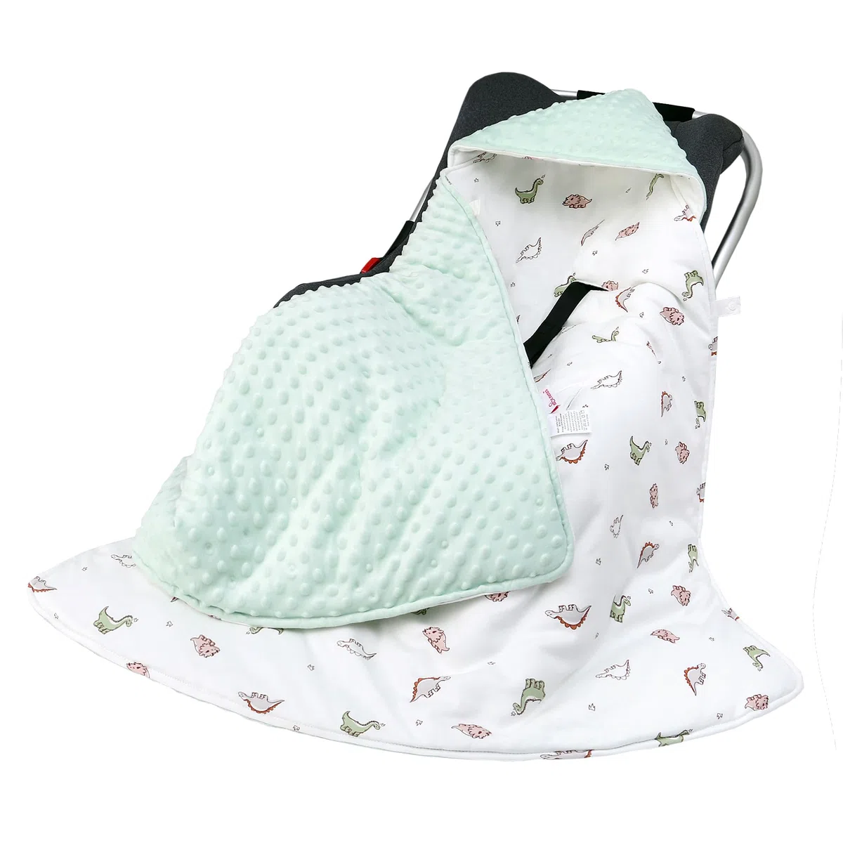 Coperta per Passeggino Universale 90 x 90 cm, Coperta Neonato per Seggiolino Auto, Passeggino, Navicella, con Imbottitura, Adatto per L'autunno e L'inverno