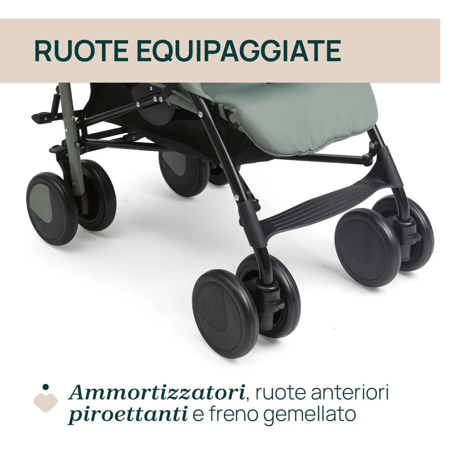 Chicco Echo Lite Passeggino Leggero 0-22 kg Schienale Reclinabile 4 Posizioni Ruote Anteriori Girevoli