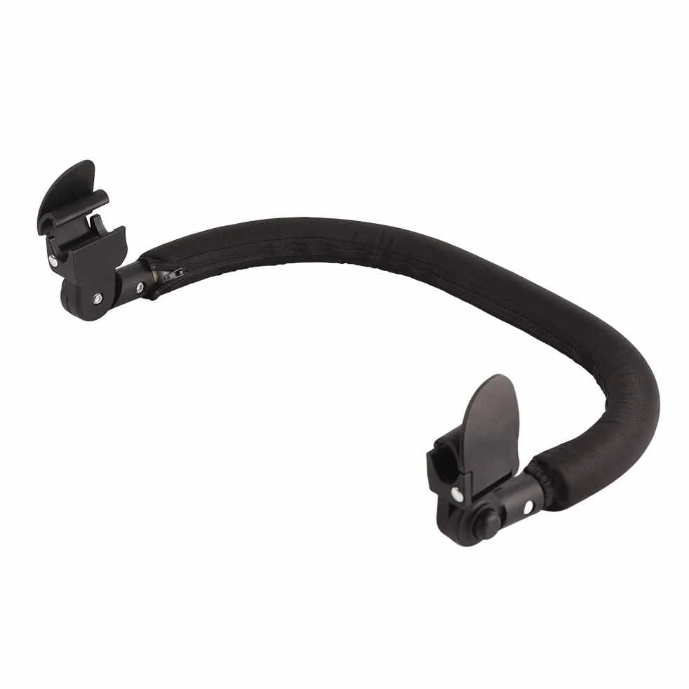 Barra Paraurti Universale per Passeggino, Bracciolo, Maniglia, Barra Trasversale, Accessori per Passeggino, PU Nero (Nero)