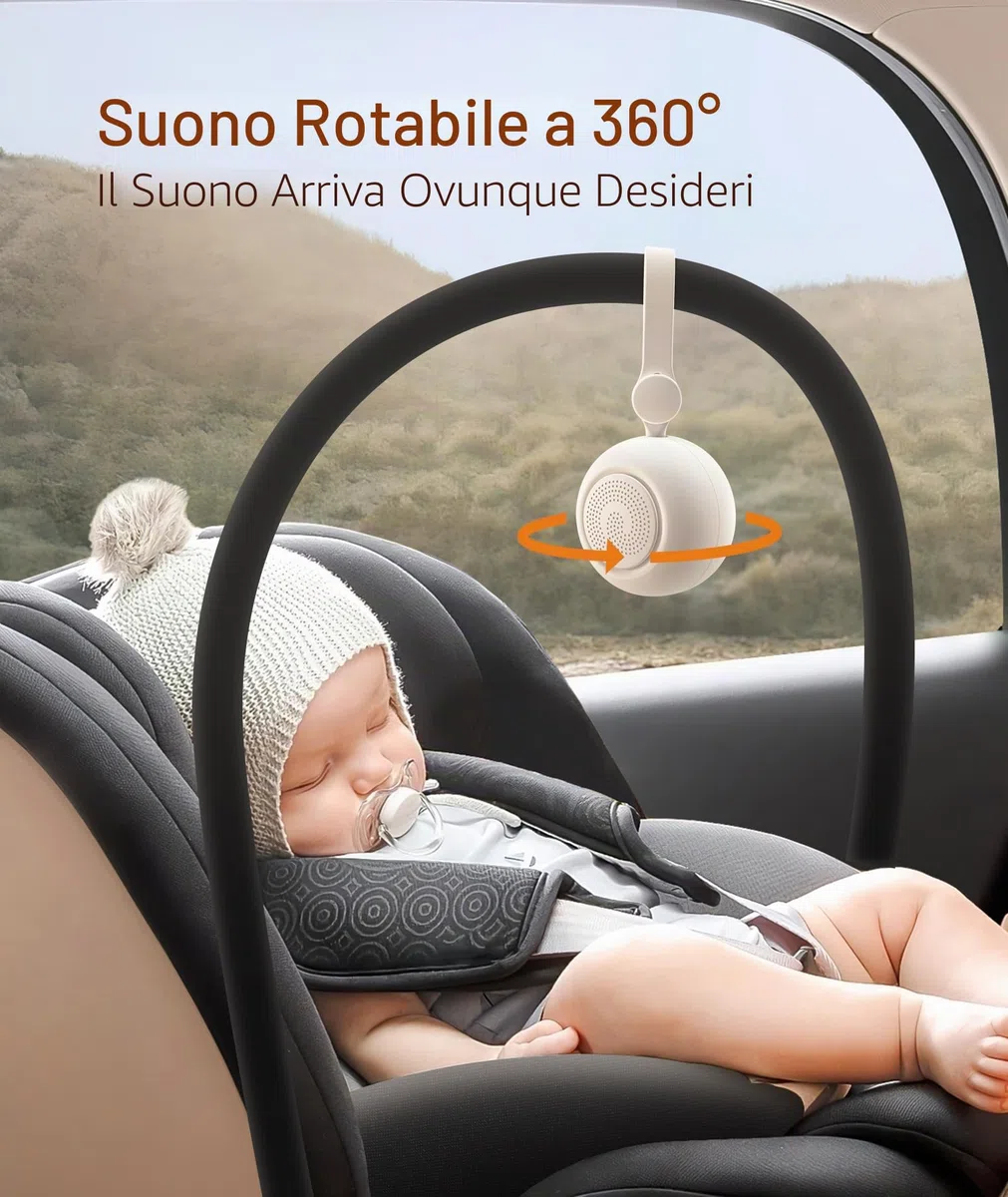 Dreamegg Sleep Lite 1 Macchina Rumore Bianco, Portatile Rumori Bianchi per Neonato con 19 Suoni Rilassanti, Macchina Rumori Bianchi Ricaricabile USB-C con Luci Notturne, 30 Volume, Regali Neonati