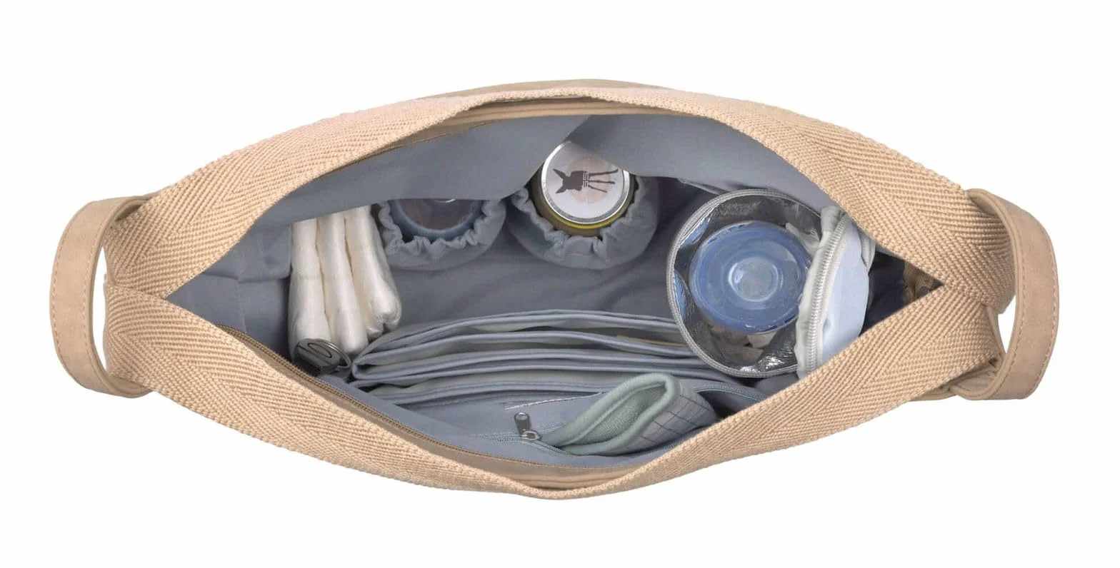 Lässig Borsa fasciatoio Tender Conversion Bag camel beige