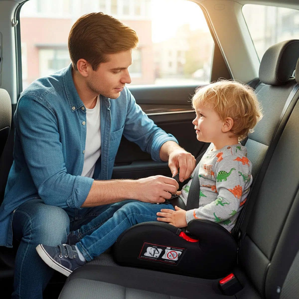 Rialzino Auto i-Size 125-150 cm, Seduta Imbottita con Rivestimento Removibile e Lavabile, Booster Auto Compatto 41x37x21 cm (Standard + Isofix)
