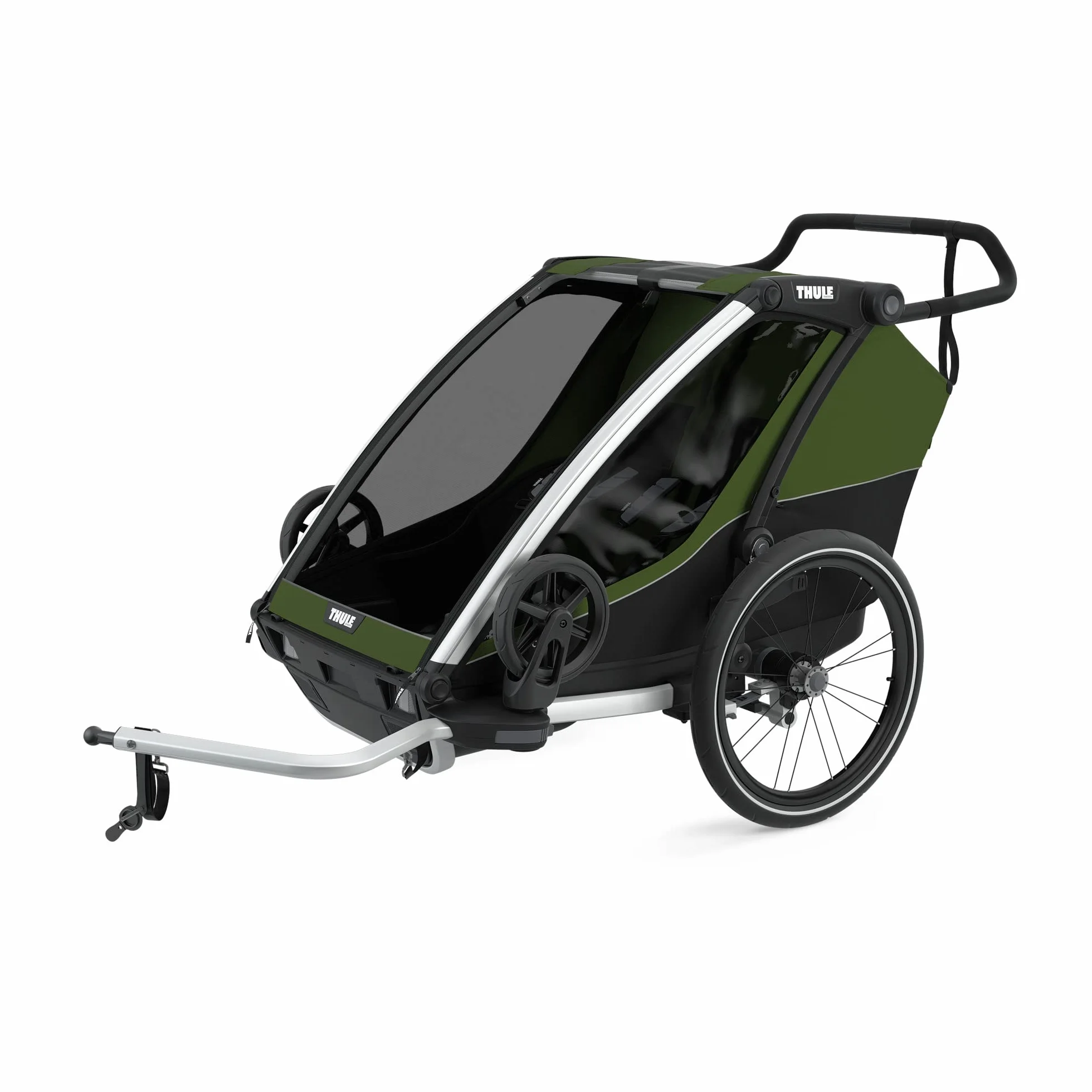 Thule Chariot Cab Rimorchio Per Bici Multisportivo Aluminum/cypress green, One-Size