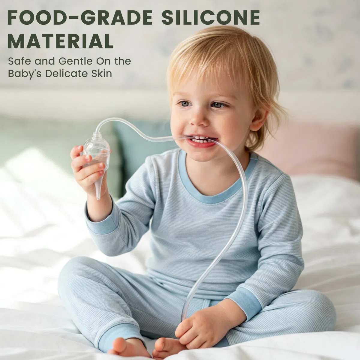 Aspiratore Nasale Neonato Elettrico, 65Kpa Aspiratore Nasale Elettrico Neonato Ricaricabile USB-C, 9 Aspirazione Regolabili, Silenziosi, 3 Silicone Morbido, LED e Musica, Bambino e Neonato