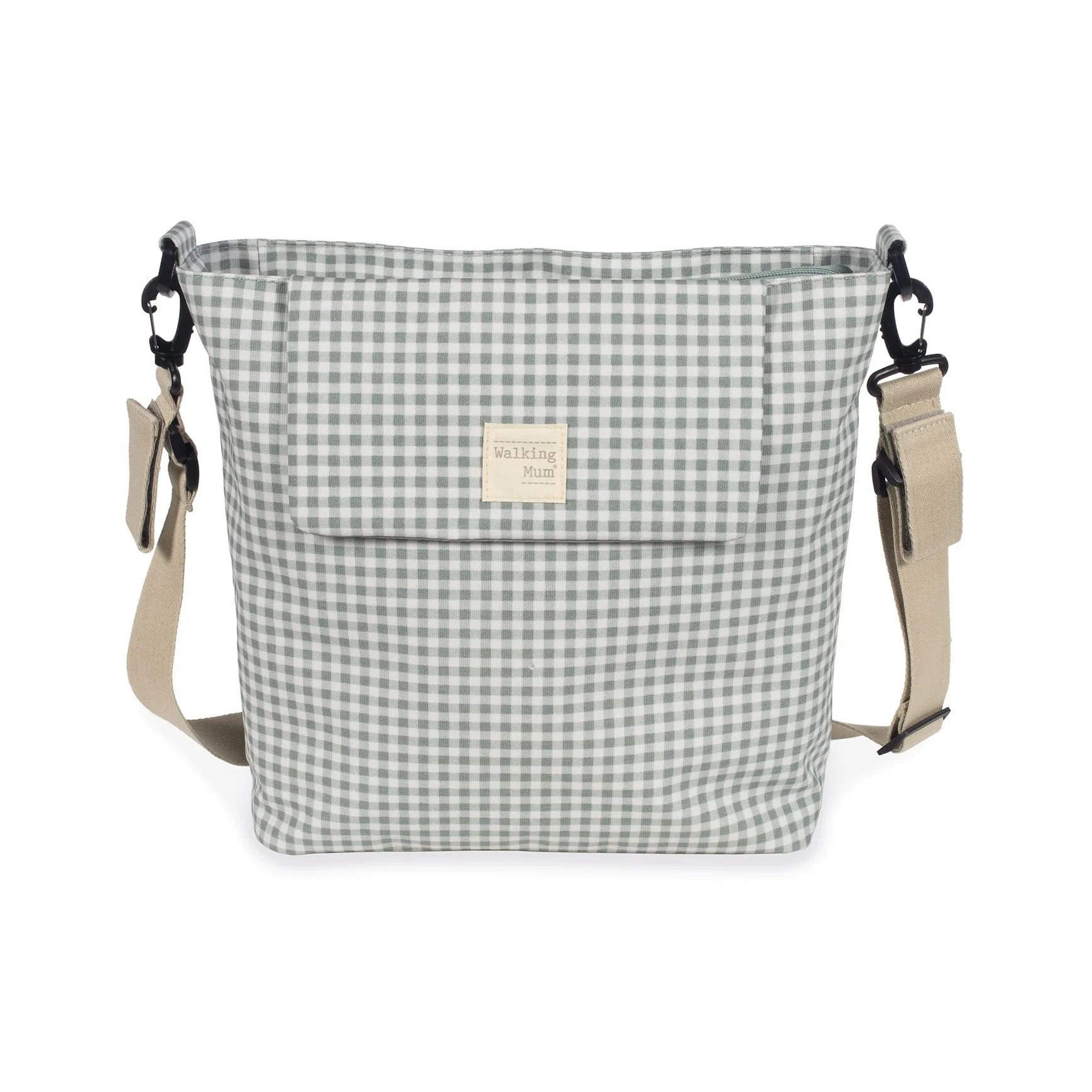 Borsa fasciatoio I Love Vichy verde 42x36x13 cm