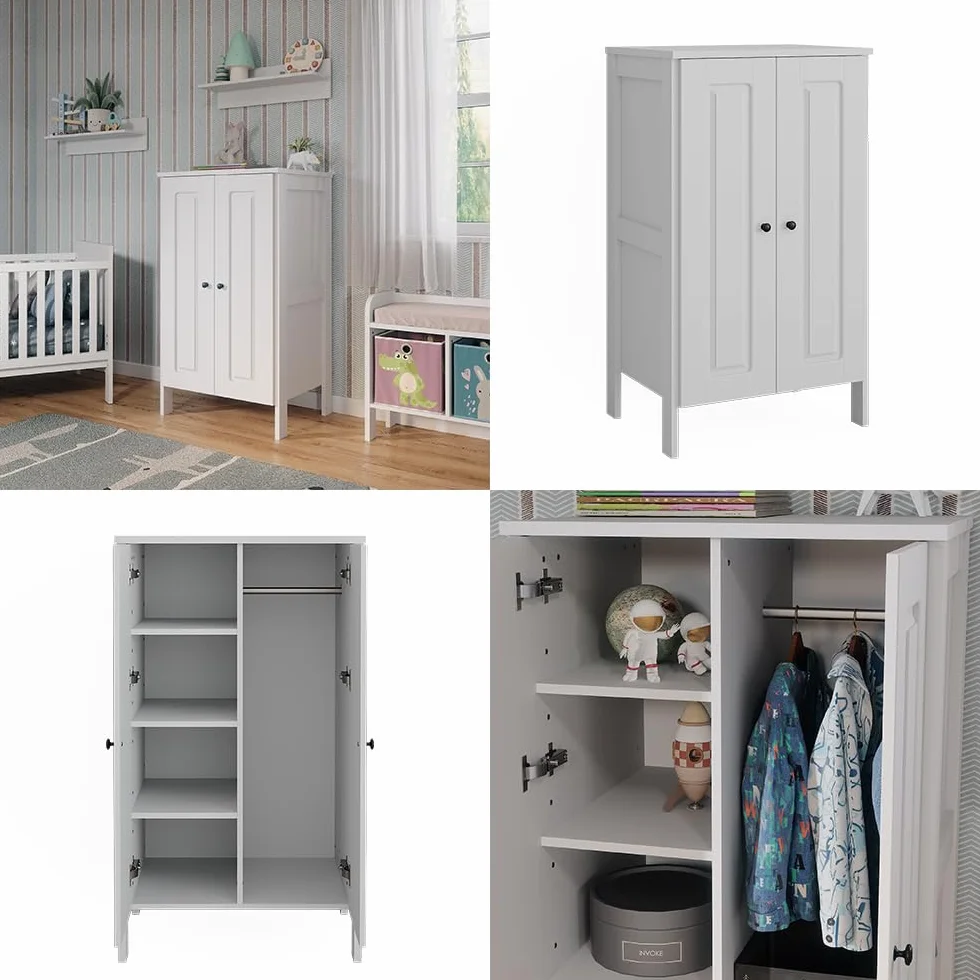 VitaliSpa Guardaroba bambini Ajaton 70 x 120.6 cm Bianco