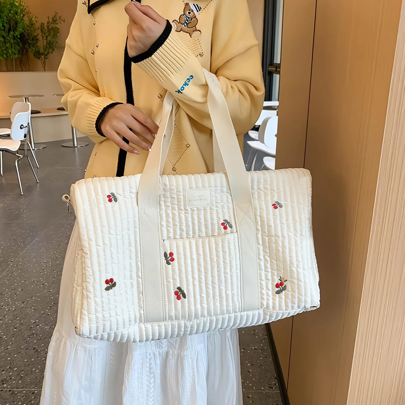 SONARIN Borsa Fasciatoio per Neonato Grande Capacità Leggero Borsone da Viaggio con Tracolla