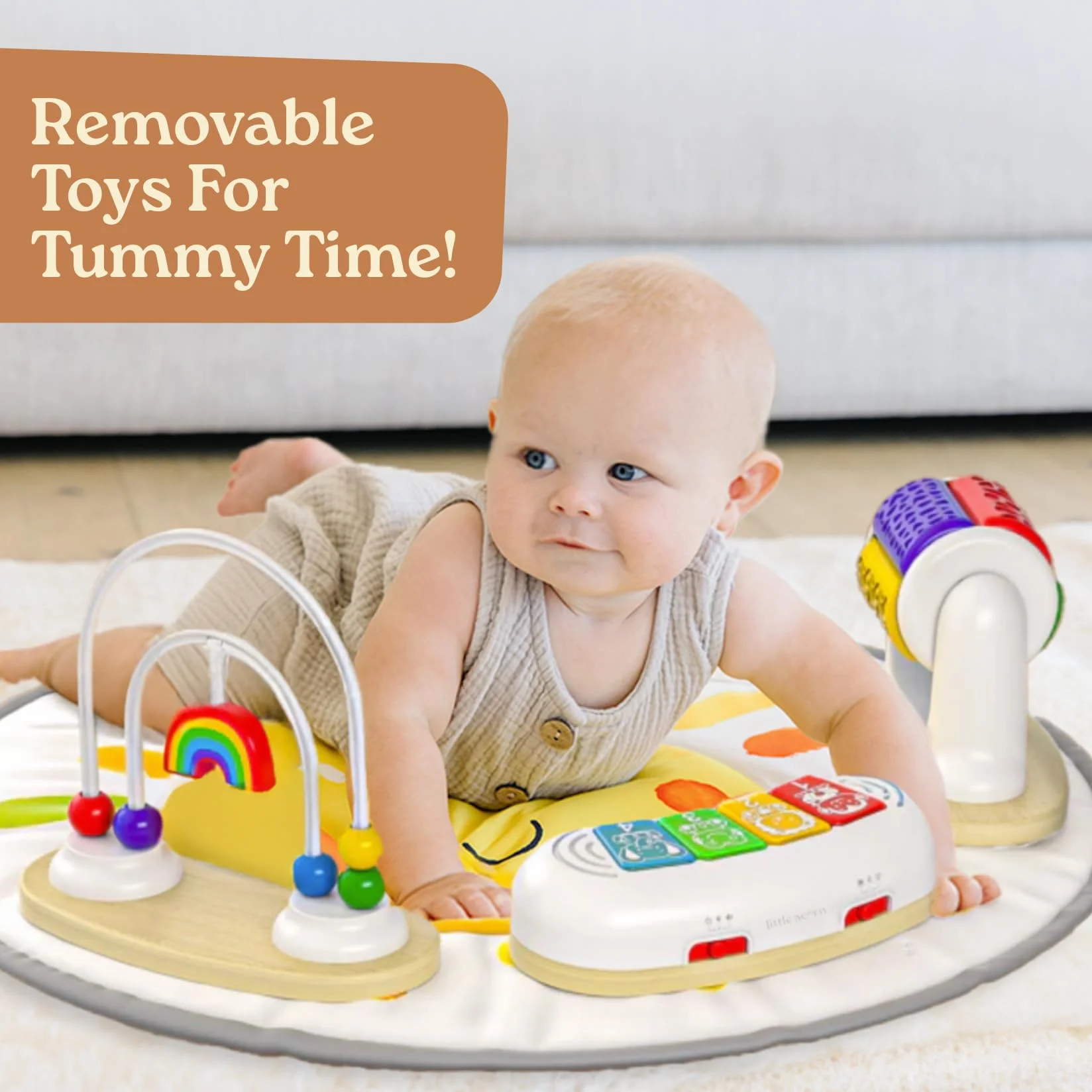 Move2Play Centro attività per bambini 4 in 1 Montessori Tummy Time Exersaucer Jumper Toddler Table