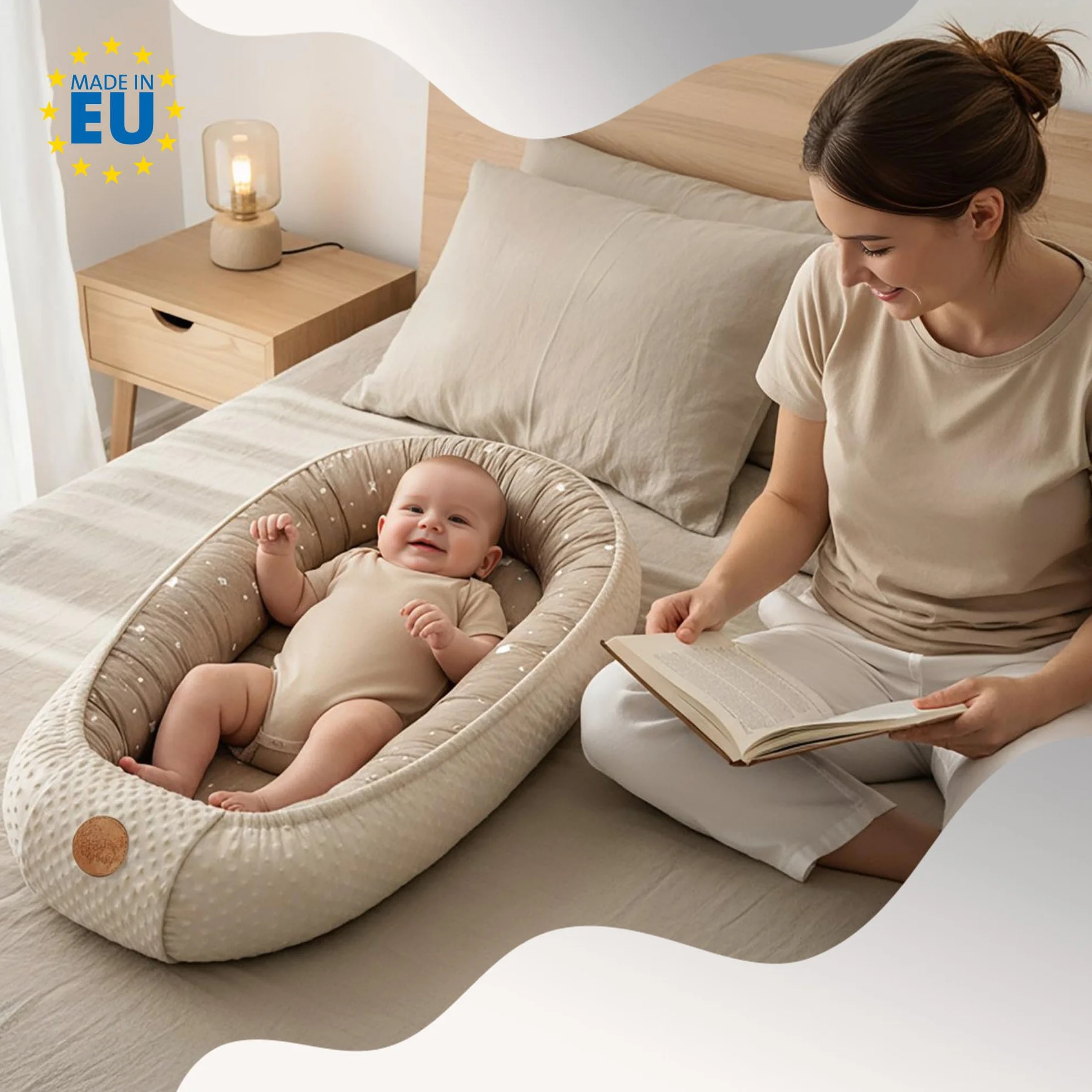 Riduttore lettino neonato 90x50 cm nido culla pod cocoonababy babynest antisoffoco Giraffe