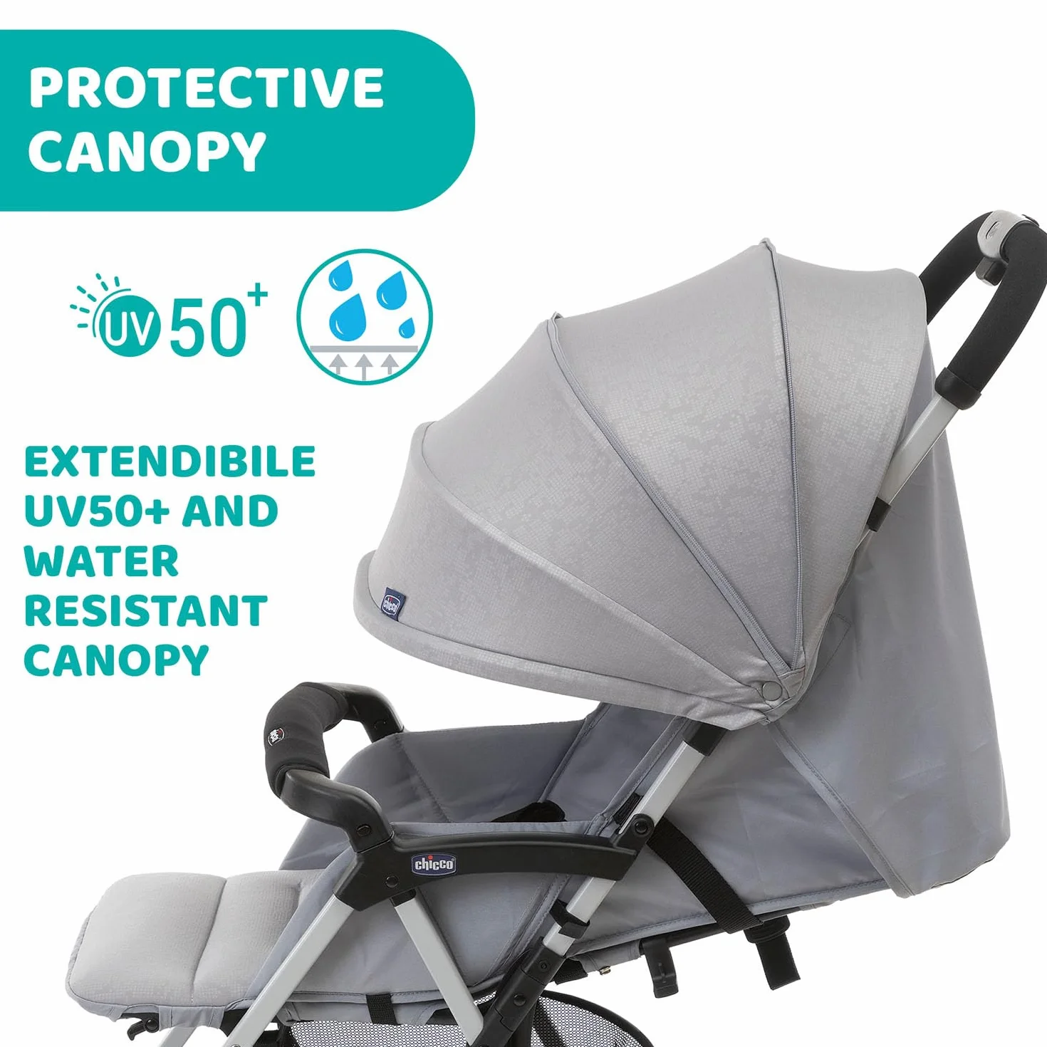 Chicco OHlalà 3 Passeggino Ultraleggero 0-15 kg Reclinabile Pieghevole Grigio