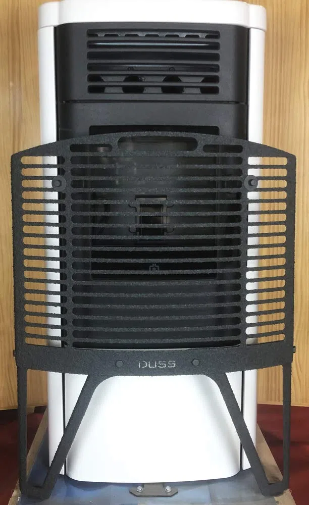 DUSS ® L Protezione per Stufa a Pellet e Legna. Sicurezza per Il Vetro Contro Le Ustioni. Proteggi per Bambini, Neonati e Animali Domestici. Alt 74cm Lar 56cm PRO 8cm. Montaggio Facile. Anti Calore
