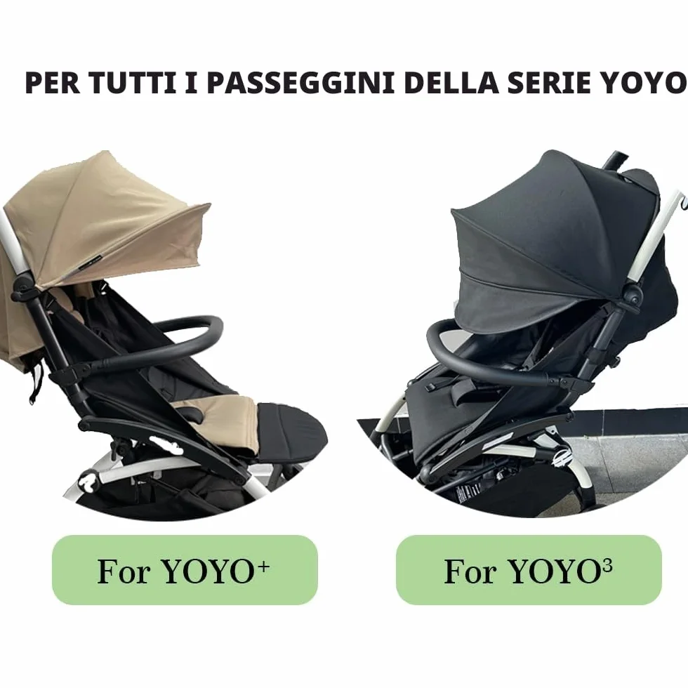 Accessori per passeggino per bambini, barra paraurti, bracciolo, maniglia, traversa compatibile con Babyzen YoYo 2 e Yoyo+, nero