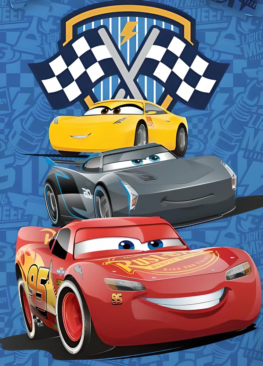 Disney Cars Track Stars Set di biancheria da letto per bambini | copripiumino singolo 140 x 200 cm con federa 50 x 70 cm, 100% cotone | Flash Lightning McQueen Set di biancheria da letto per bambini