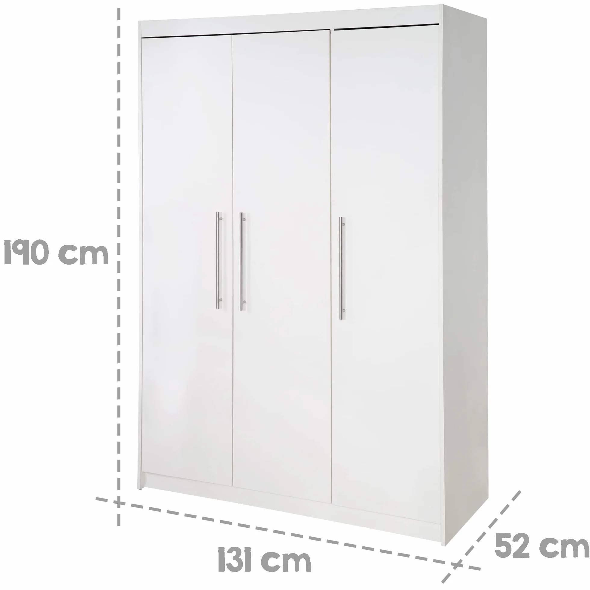 roba Set da camera Maren letto combinato 70 x 140 cm fasciatoio sottile armadio 3 ante bianco