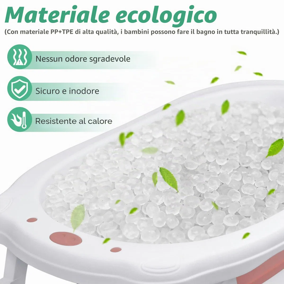 Froadp 82x50x20cm Vasca da Bagno Pieghevole per Bambini, Vaschette Bagnetto Neonato Antiscivolo con Suporto, Bacino Doccia di Sicurezza Portatile per Neonati e Bambino 0-8 anni (Rosa con Cuscino)