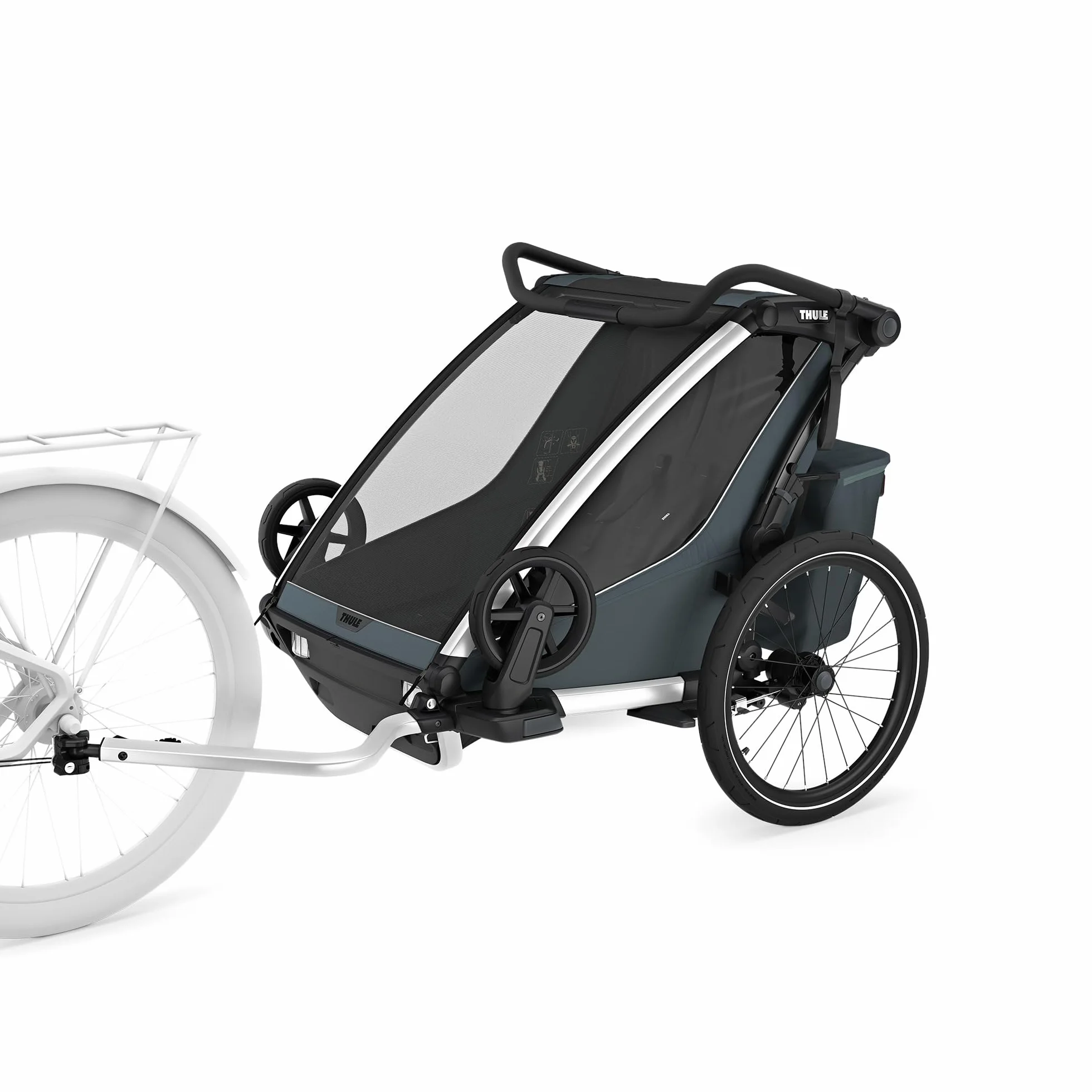 Thule Chariot Cross 2 Rimorchio Multisportivo Da Bici Dark Slate Double