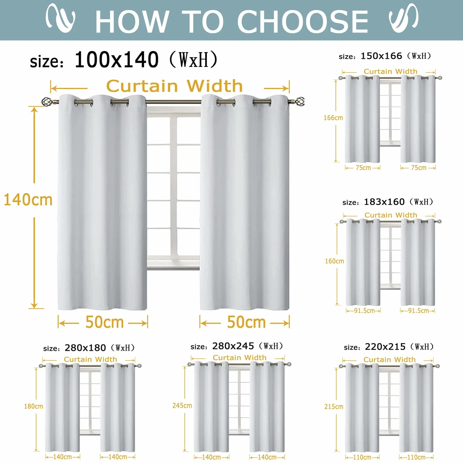 Tende oscuranti a forma di unicorno 75x166 cm per camera da letto bambini