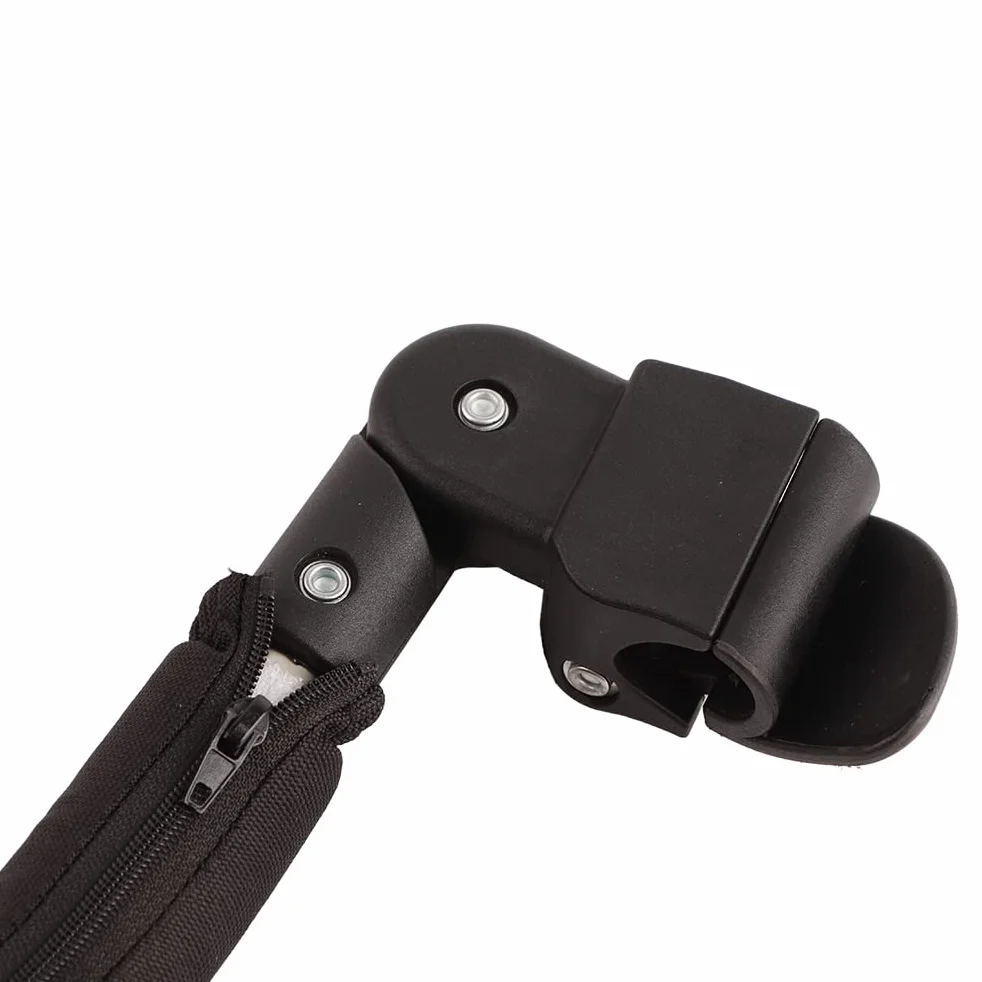 Barra Paraurti Universale per Passeggino, Bracciolo, Maniglia, Barra Trasversale, Accessori per Passeggino, PU Nero (Nero)