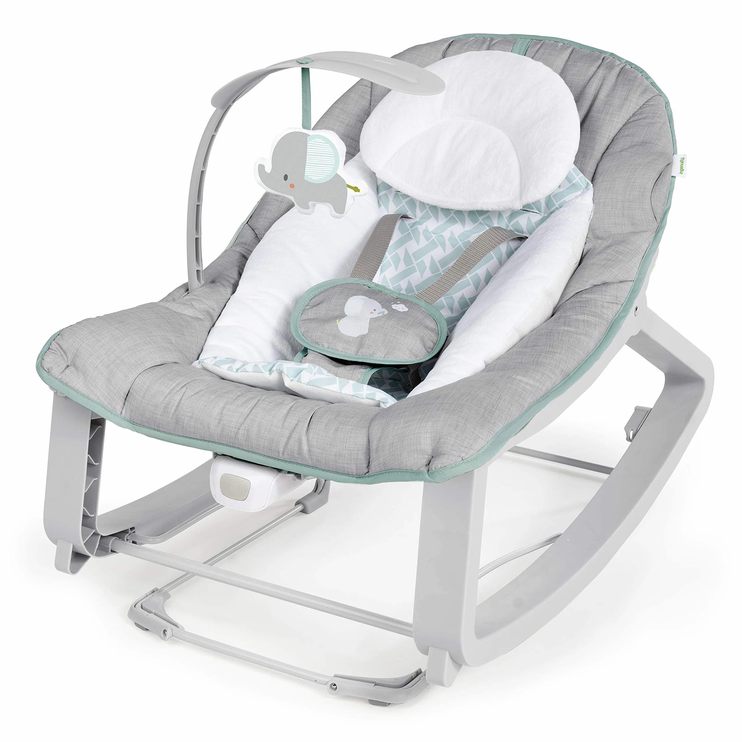 Ingenuity Keep Cozy 3-in-1 Cresci con me sdraietta vibrante per bambini, seggiolino e dondolo da neonato a bambino, vibrazioni e barra portagiochi, 0-30 mesi fino a 18 Kg (Weaver)