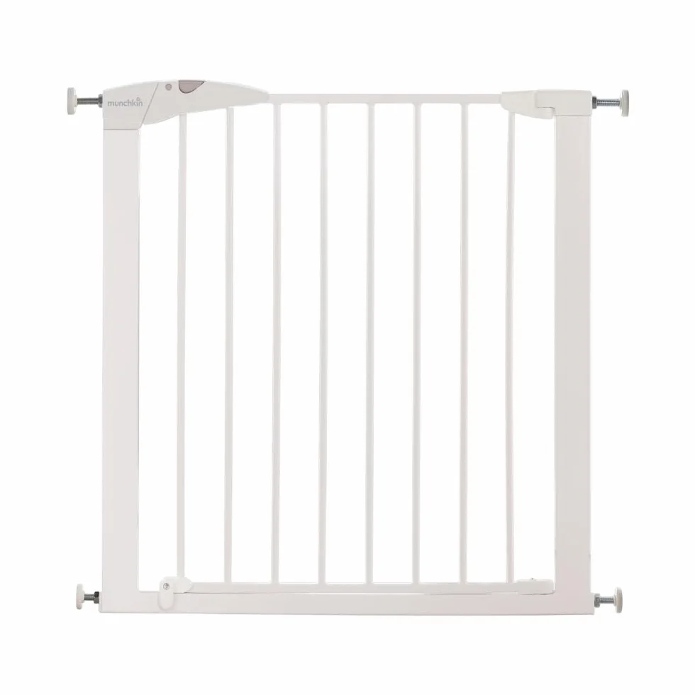 Munchkin Stair Gate Maxi Secure Toddler Baby Gate 76-82cm Extends 117cm Pressure Fit Safety Gate Doorways No-Screw Install White