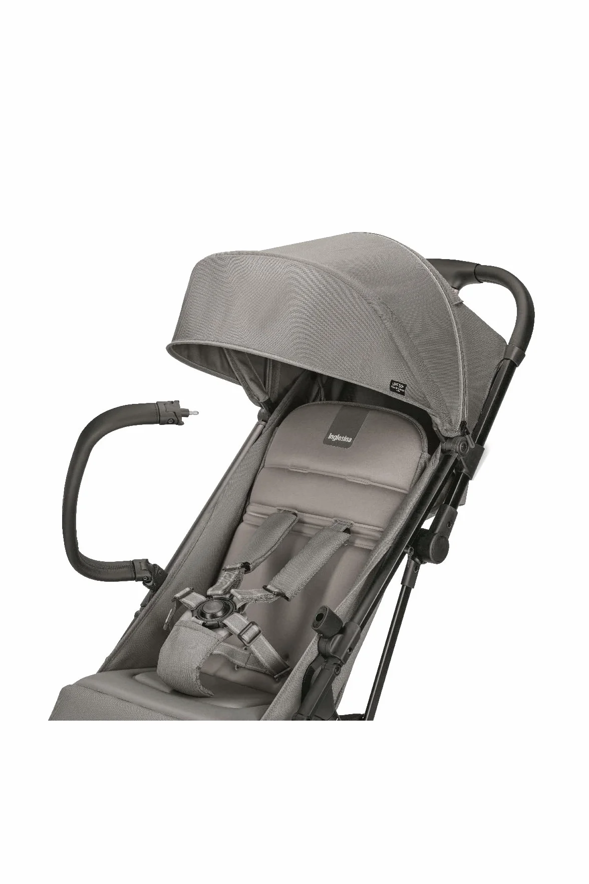 Inglesina NOW Passeggino Compatto Leggero 7,2 kg, Chiusura Automatica One Touch, Reclinabile 170°, Capotta UPF 50+, dalla Nascita fino a 22 kg, Snap Grey