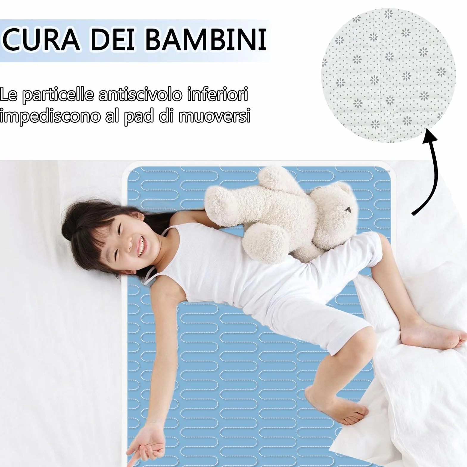 85 x 130cm Cuscinetti letto per incontinenza(Set di 4), Lavabile e Riutilizzabile Materasso Impermeabile Pad, Pee Pads per Adulti, Bambini, Anziani e Animali domestici