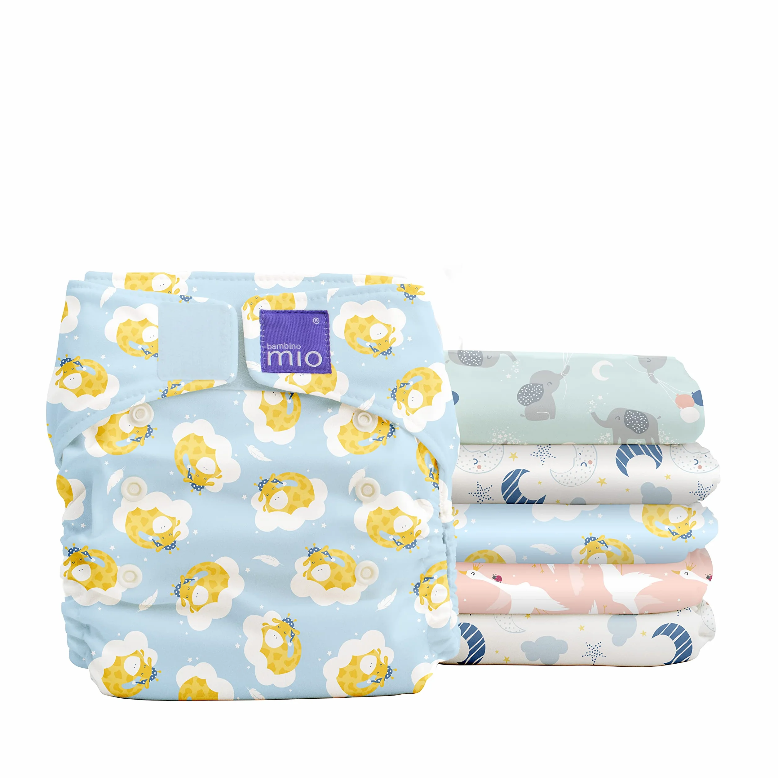 Bambino Mio Miosolo Classic Confezione da 6 Pannolini Riutilizzabili Tutto in Uno Taglia Unica Assorbenti