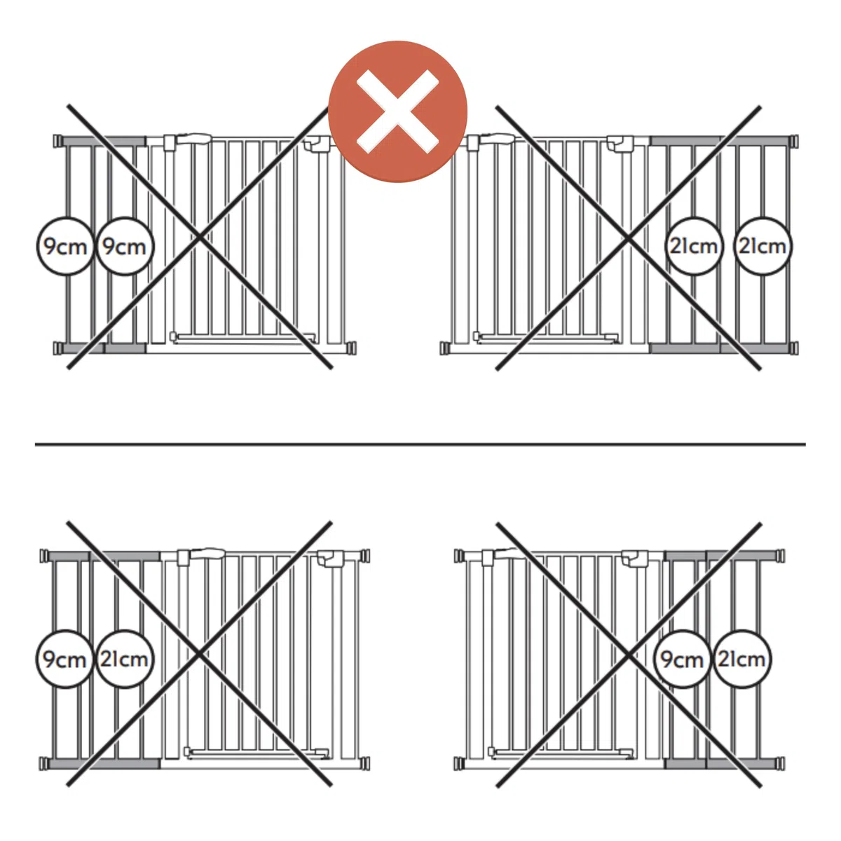hauck Cancelletto di Sicurezza per Bambini Open N Stop KD incl. Estensione da 21cm - Cancelletto per Bambini da 96 a 101cm - Fissaggio a Pressione - Estensibile, per Porte e Scale - Metallo, Bianco