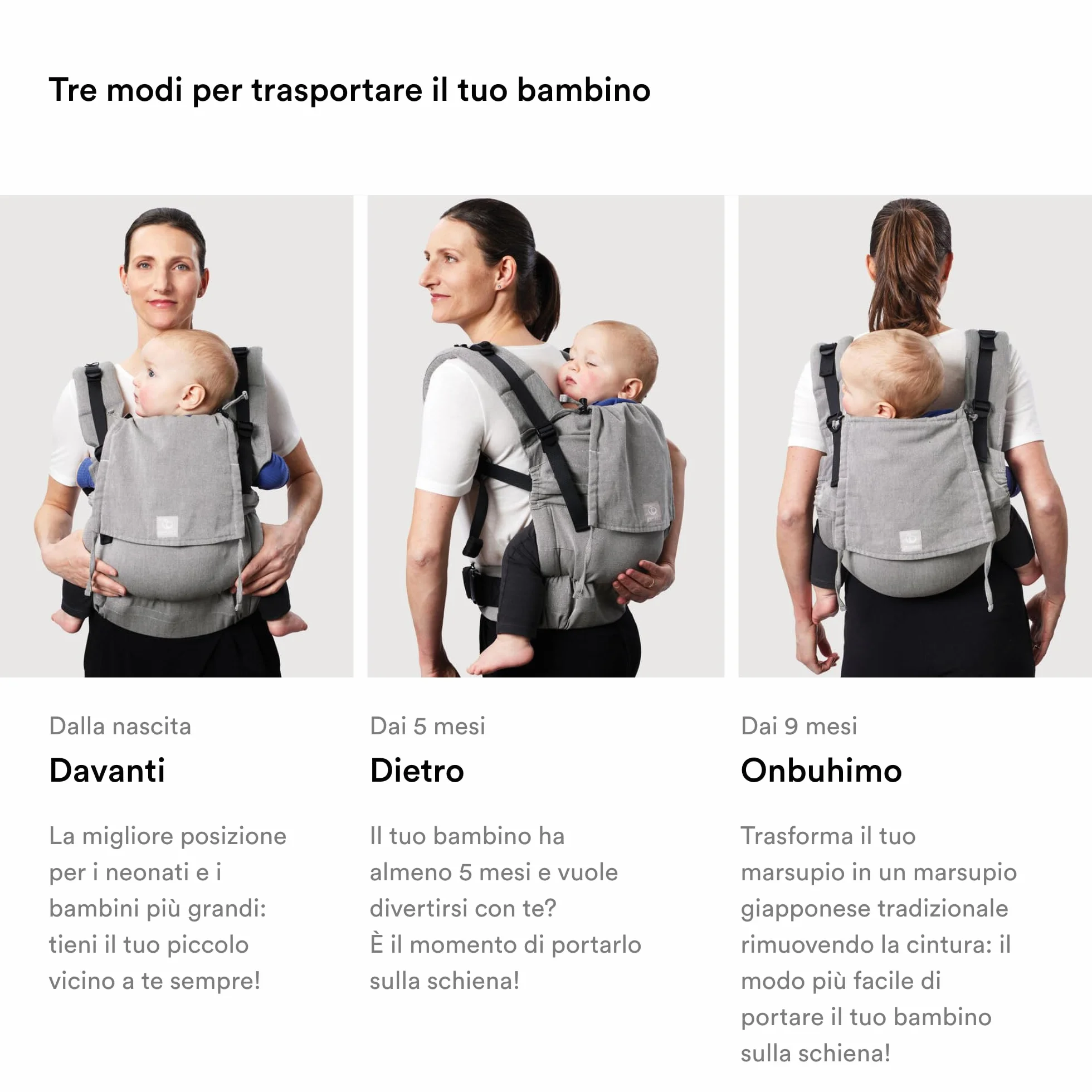 Marsupio Stokke Limas Flex, Glacier Green (OCS) - Marsupio per neonati con fibbia intera - Tre opzioni di trasporto - Sicuro per bambini da 1 mese/4 kg fino a 20 kg