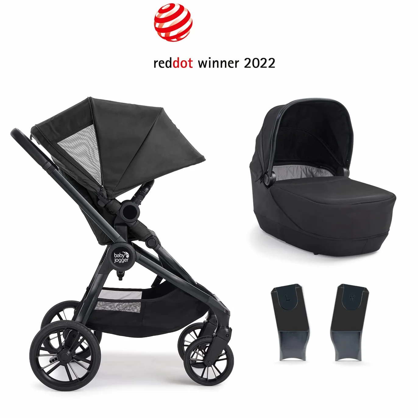 BABY JOGGER City Sights carrozzina passeggino due in uno seduta reversibile compatto leggero 22 kg Rich Black