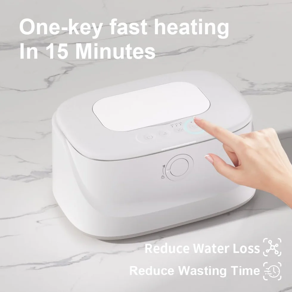 Scaldasalviette umidificate per neonati grande capacità 3 temperature 3 livelli luminosità luce notturna dispenser