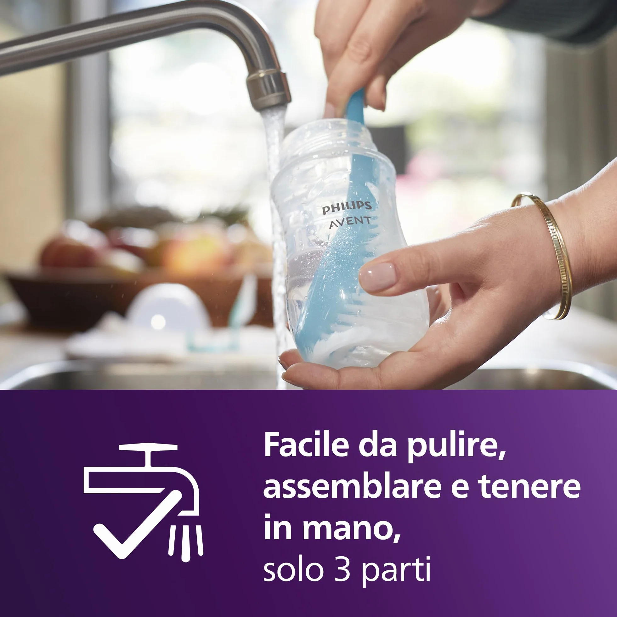 Philips Avent Set Regalo Neonati 4 Biberon 2 Tettarelle Extra Ciuccio Ultra Soft Spazzola per Biberon 0-12 Mesi SCD838/13