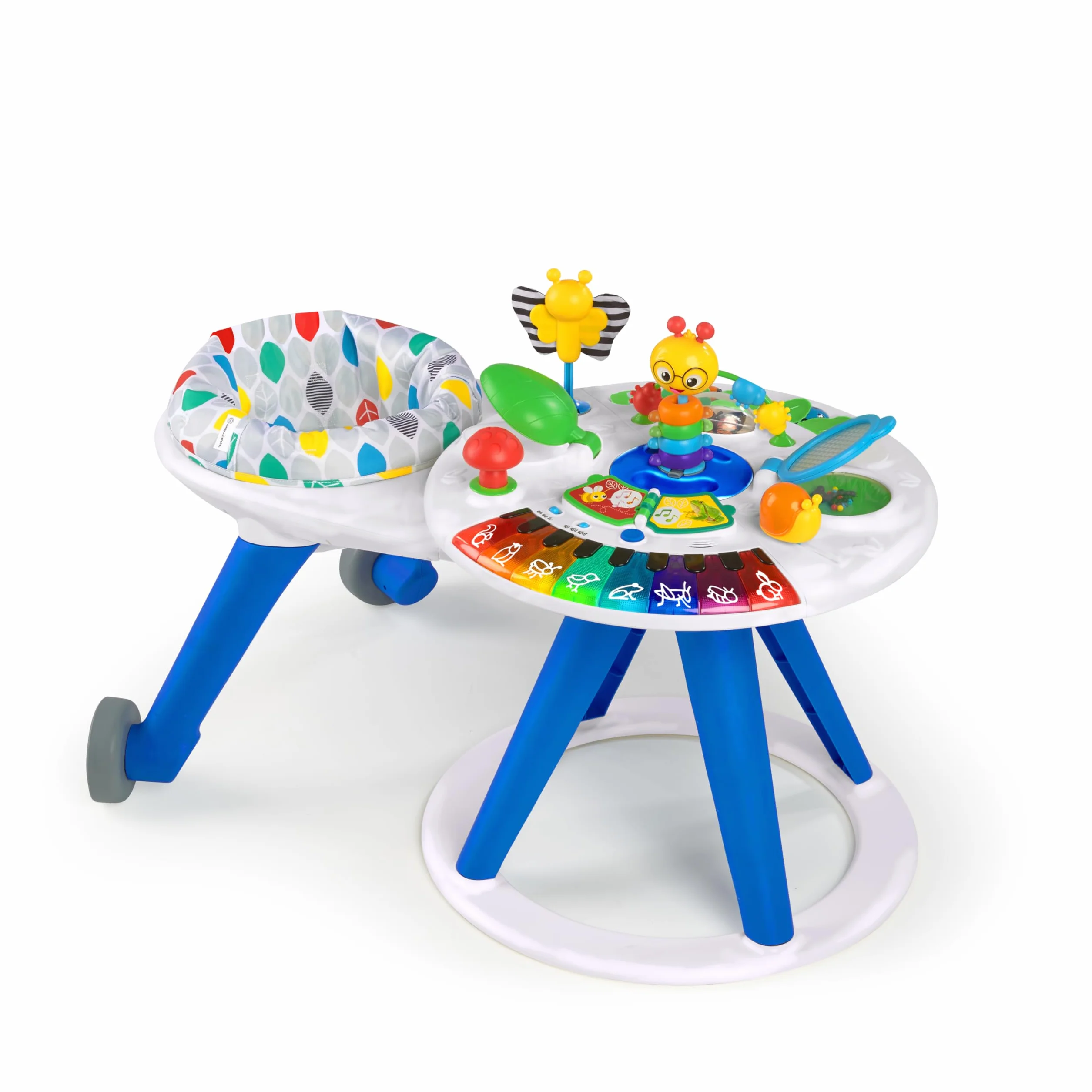 Baby Einstein Around We Grow Centro Attività e Tavolo Girello Evolutivo Multilingue, Sedile Girevole 360°, Altezza Regolabile, dai 6 Mesi+