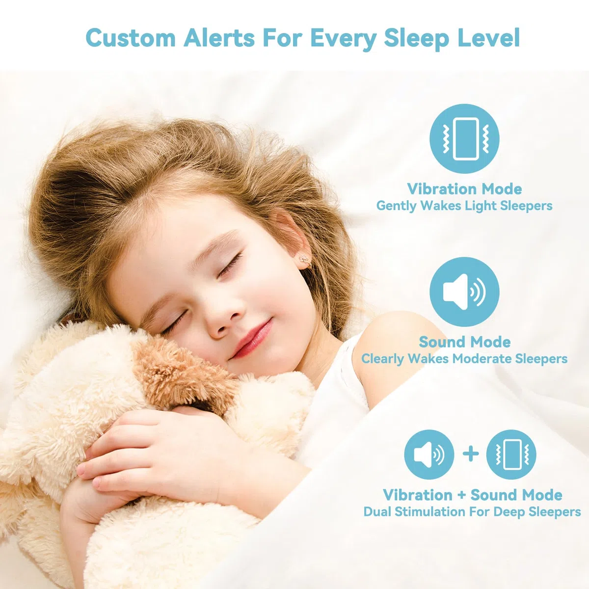 Wireless Allarme per Enuresi Notturna per Bambini, Allarme Pipì con Display per Temperatura e umidità, 3 modalità di Allarme, Ricaricabile USB, Alta Sensibilità, Cura dei Bambini e degli Anziani