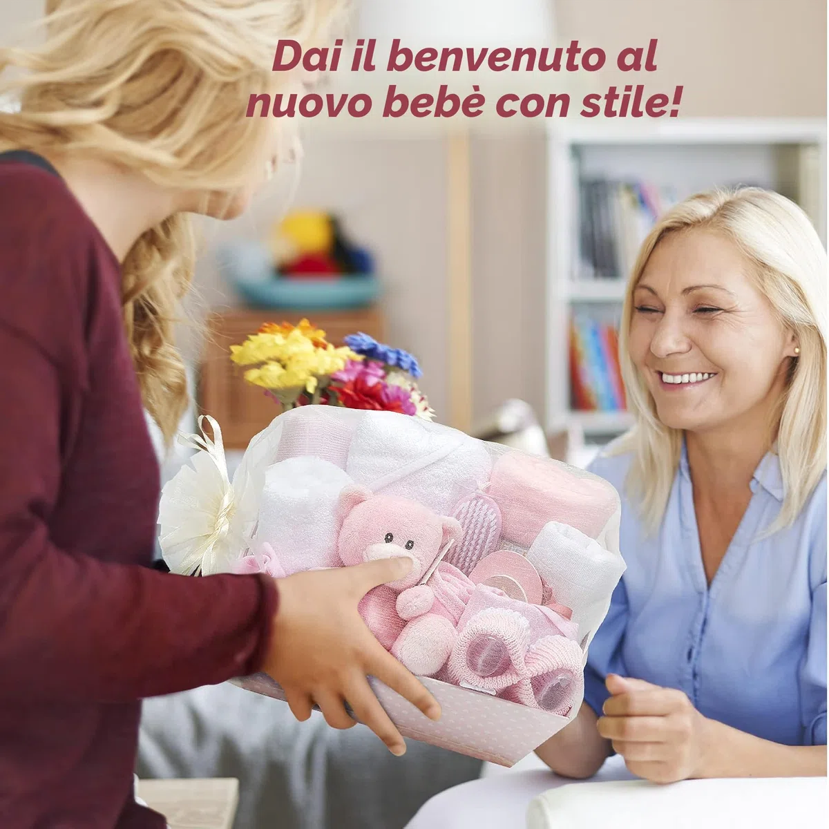 Baby Box Shop Set Regalo Neonato Femmina 17 Pezzi, Regali Nascita Bimba, Set Regalo Neonata, Rosa
