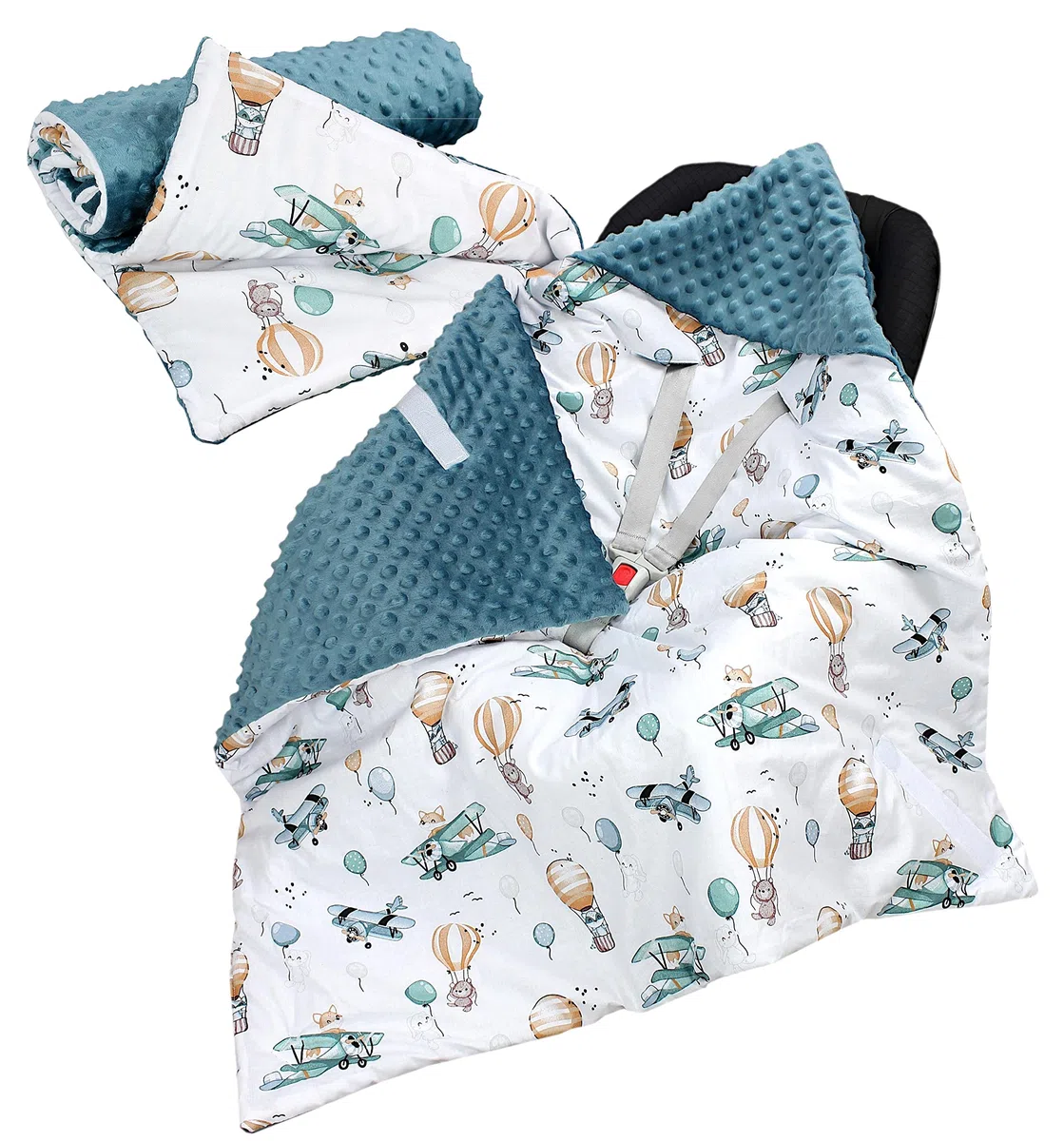 TupTam Copertina per Neonati 85 x 85 cm Coperta per Seggiolino Ovetto Neonato Auto Buggy Passeggino