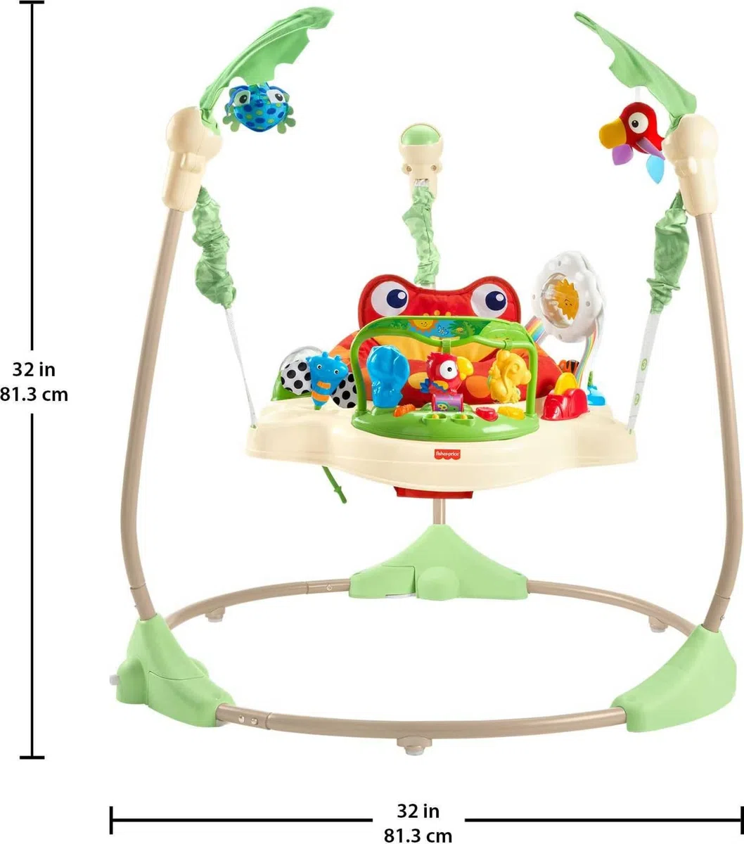 Fisher-Price Centro Attività Saltella e Gioca Amici della Foresta, il Ranocchio, Centro Attività per Neonati con Musica e Luci, K7198