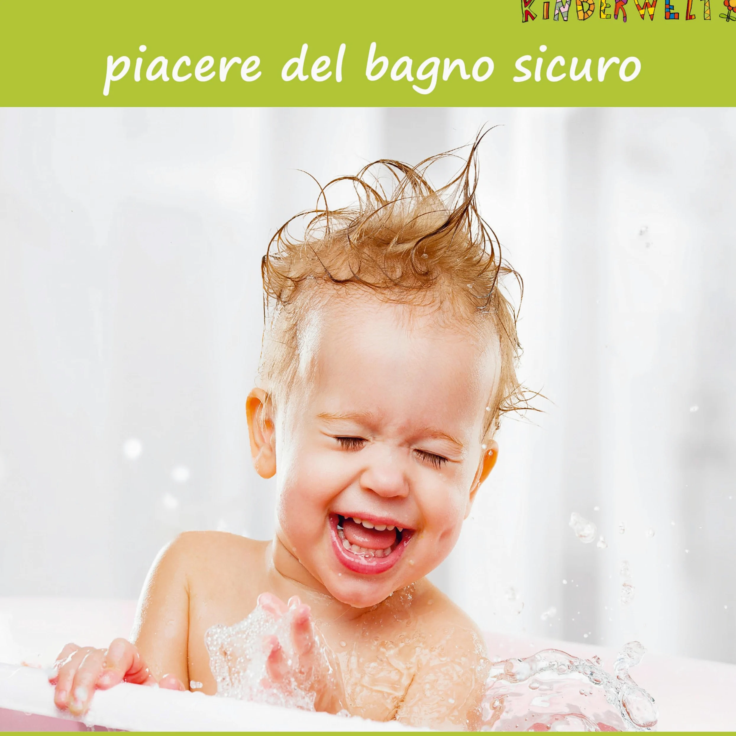 Baby Vasca da Bagno XXL 100 cm Funny Farm Bianco per Neonato con Spine