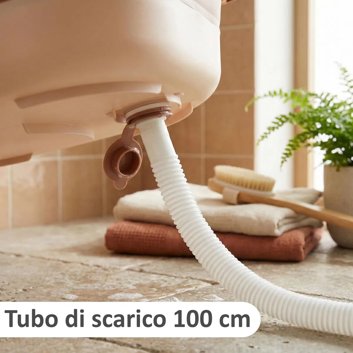 Twinly Bubbly Fasciatoio Neonato con Termometro Integrato - Vaschetta Bagnetto Pieghevole 2 in 1 - Accessori Neonato Utili 0-3 Mesi - Materassino Impermeabile (verde)
