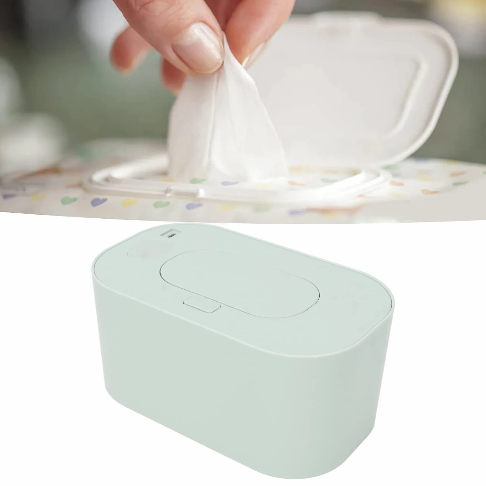 Scaldasalviette per Neonati, Termostato Temperatura USB Pannolino Portatile Scaldasalviette Salviette Scatola Riscaldante per Uso Esterno in Ufficio a Casa
