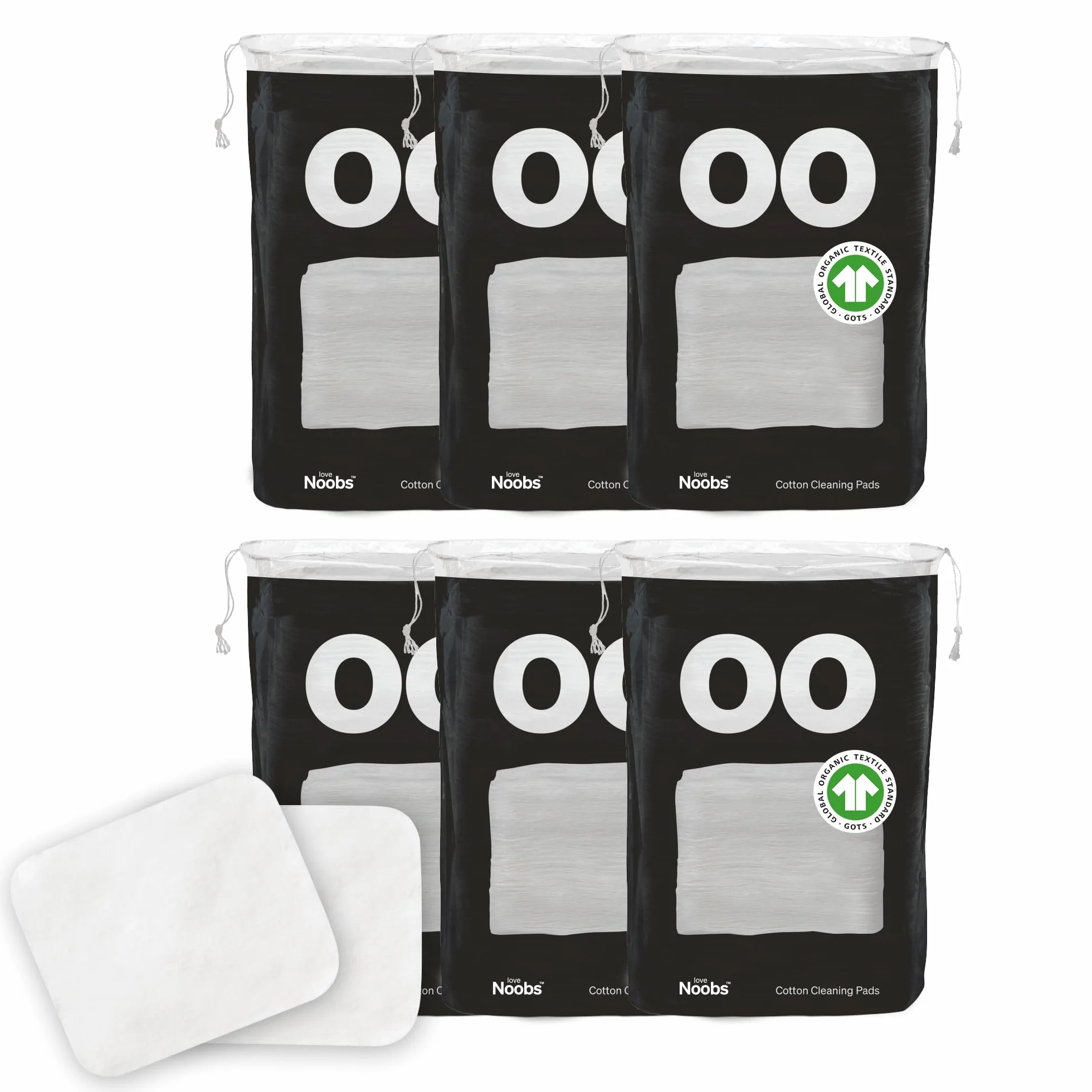 Quadrotti Cotone Neonato da Love Noobs, 360 Pezzi, Quadrotti Puro Cotone 100% Biologico Extra Morbido, XL (3.6 x 4.3 Pollici), Baby Skin