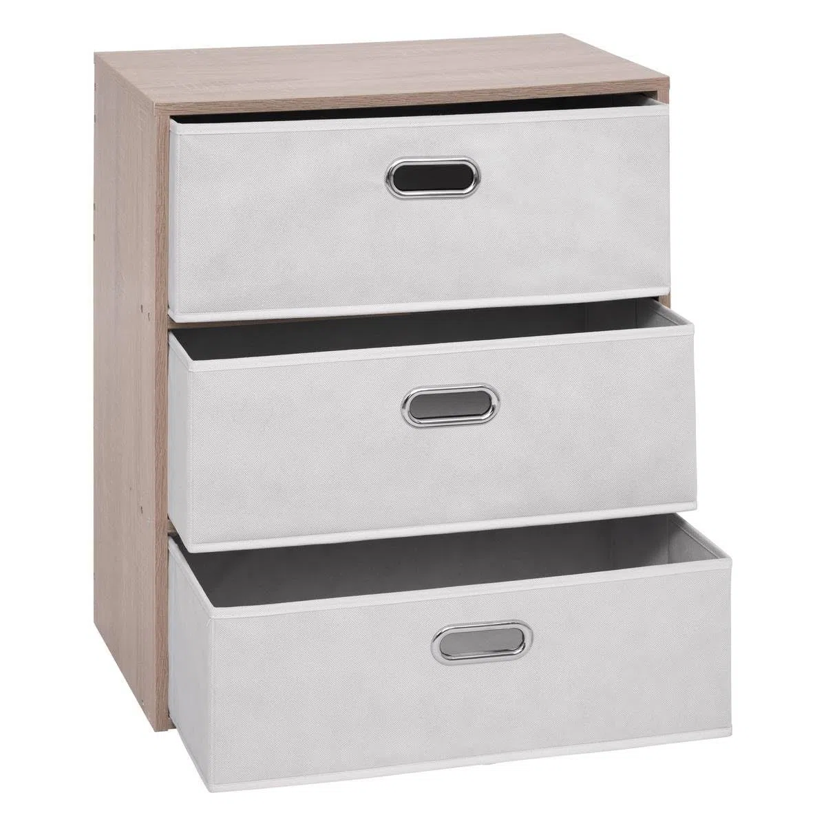 5 five simply smart 5Five - Cassettiera DRESS UP Beige - 3 cassetti - 50x30x60cm - Mobile contenitore funzionale, per organizzare la camera da letto, elegante e pratico